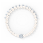 Treasure Pearl Bracelet, White, Rhodium plated