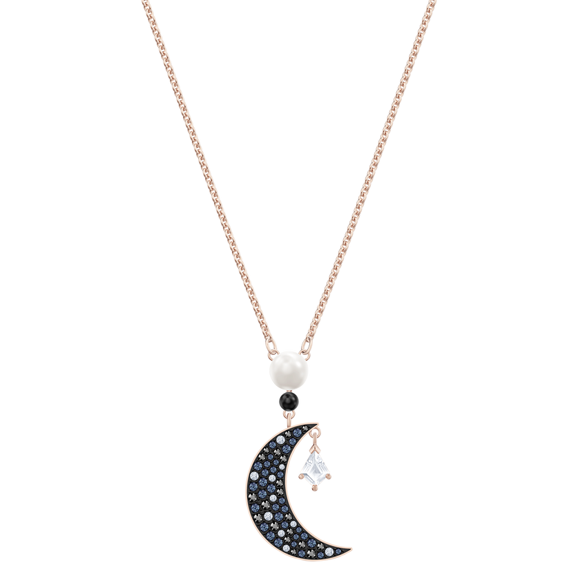 swarovski symbolic pendant  multi colored  rose gold tone plated