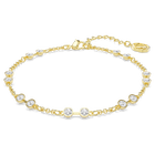 swarovski remix collection strand  round cut  white  gold tone plated