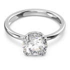 swarovski stilla cocktail ring round cut white rhodium plated