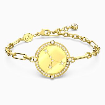 Zodiac bracelet, Cancer, Gold tone, Gold-tone plated
