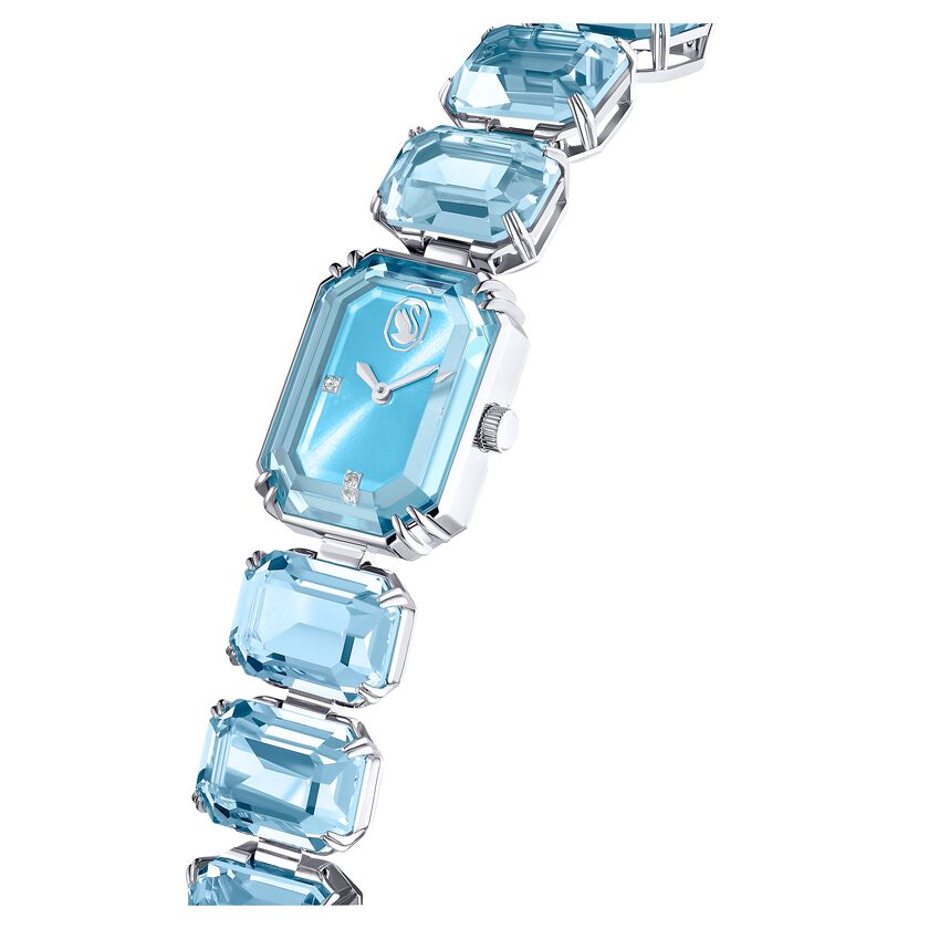 Millenia Watch, Octagon cut bracelet, Blue, Stainless Steel