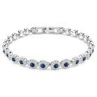 swarovski una angelic tennis bracelet round cut blue rhodium plated