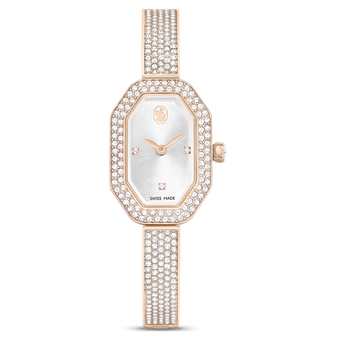swarovski dextera bangle watch swiss made metal bracelet gold tone champagne gold tone finish