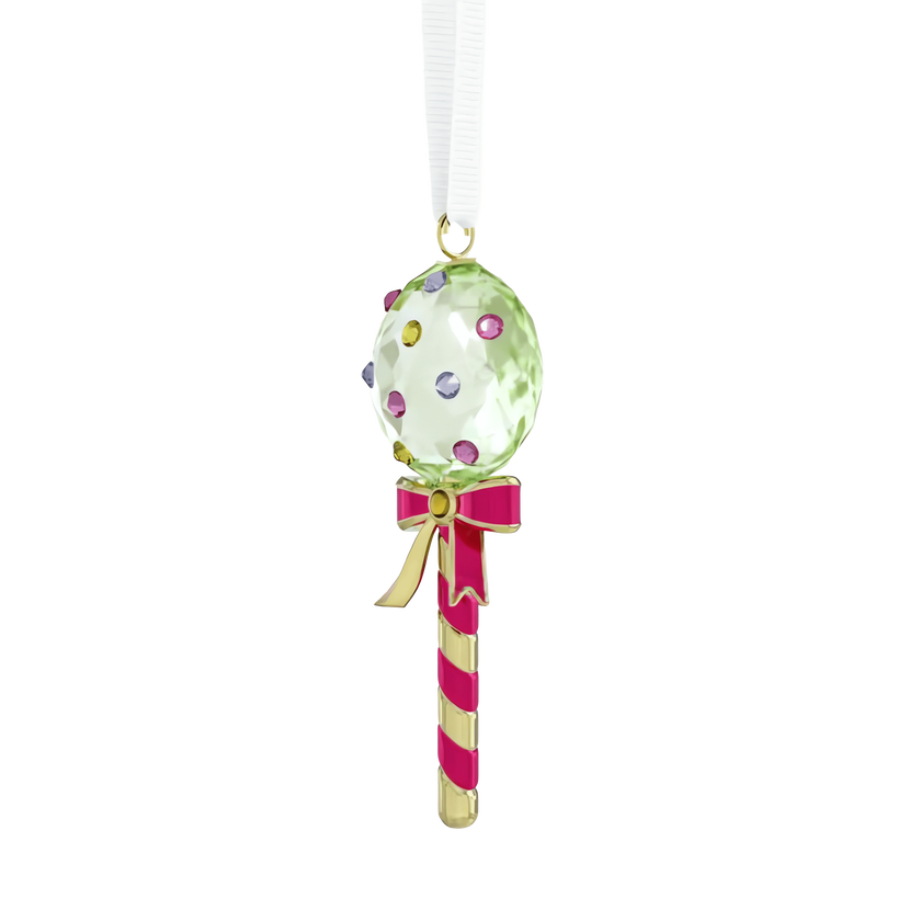 swarovski holiday cheers dulcis lollipop ornament  green