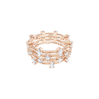 Penélope Cruz Moonsun Cluster Ring, White, Rose gold plating