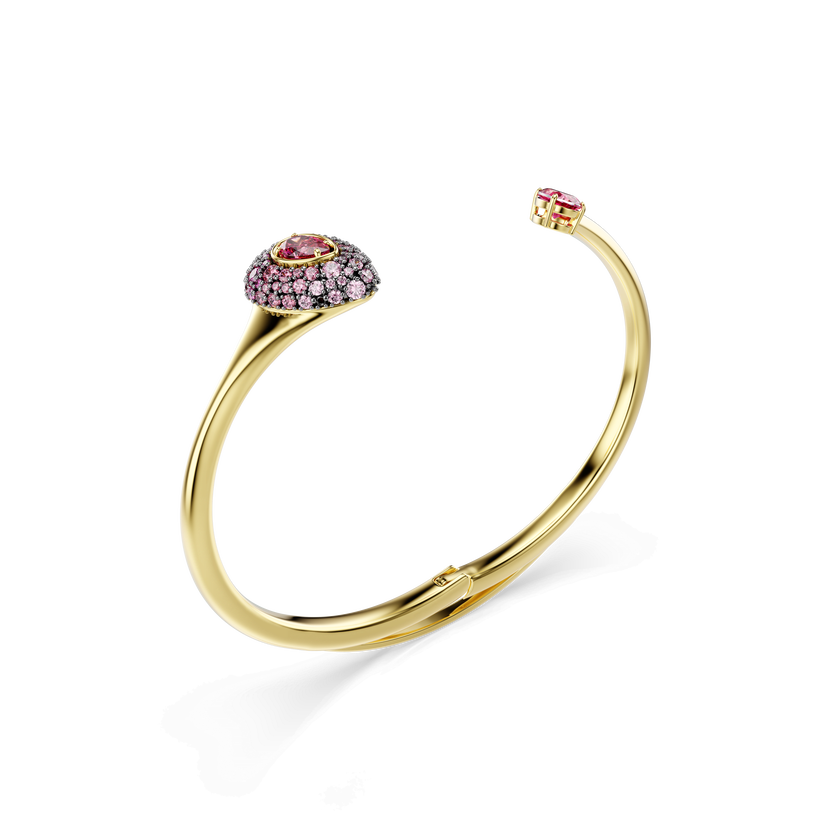 swarovski sublima bangle  pear cut  red  18k gold finish