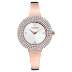 swarovski crystal rose watch metal bracelet white rose gold tone pvd