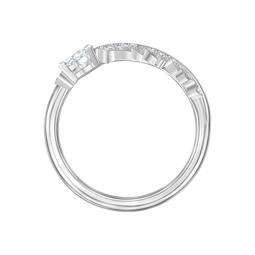 swarovski nice motif ring  white  rhodium plated