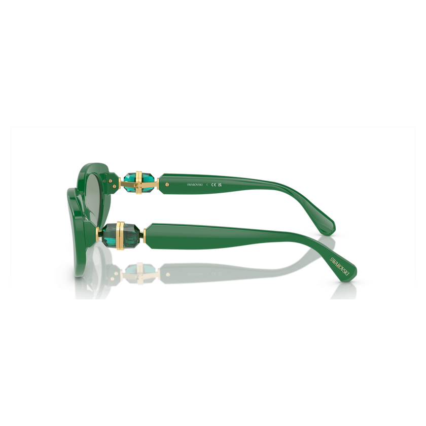 swarovski sunglasses  cat eye shape  sk6002el  green