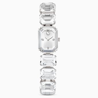 Millenia Watch, Octagon cut bracelet, White, Stainless Steel