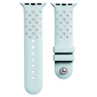swarovski watch strap  silicone with stitching  green  stainless steel