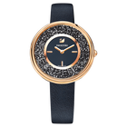 Crystalline Pure Watch, Black, Rose Gold Tone