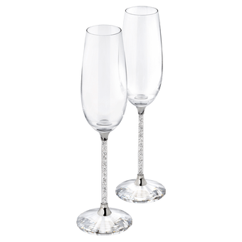 swarovski crystalline toasting flutes set of 2 clear crystal
