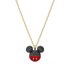 Mickey Pendant, Black, Gold-tone plated