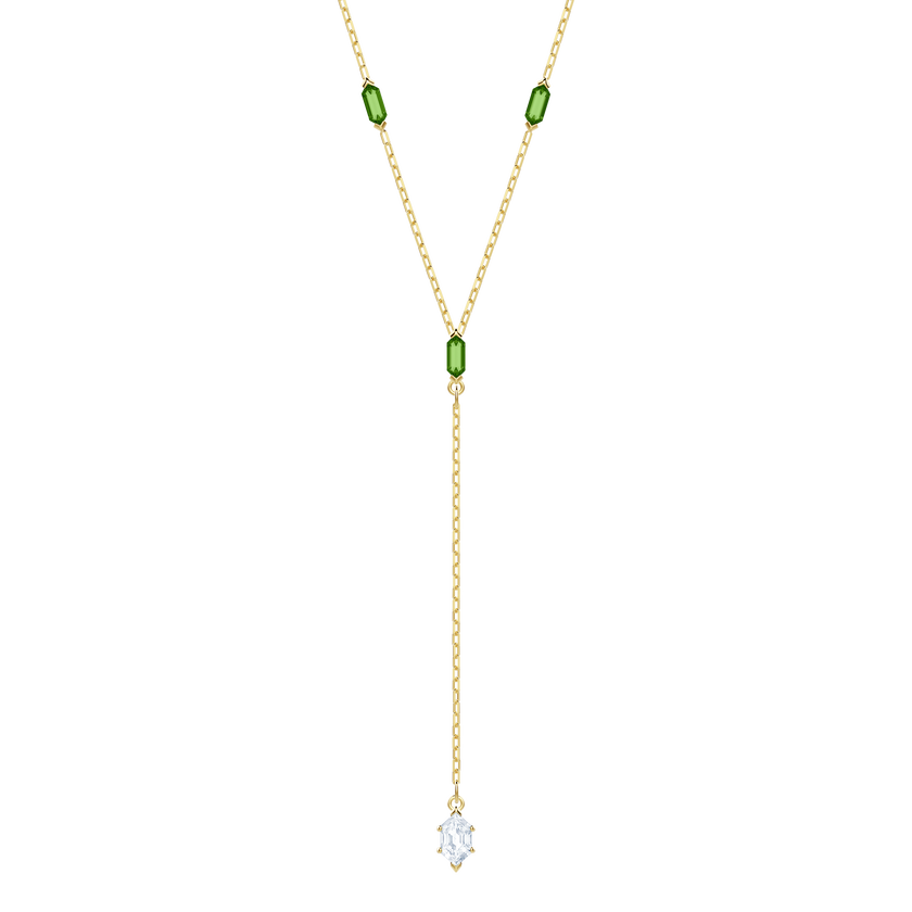 Oz Y Necklace, White, Gold plating