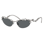 Sunglasses, Cat-eye shape, SKU001, Silver tone