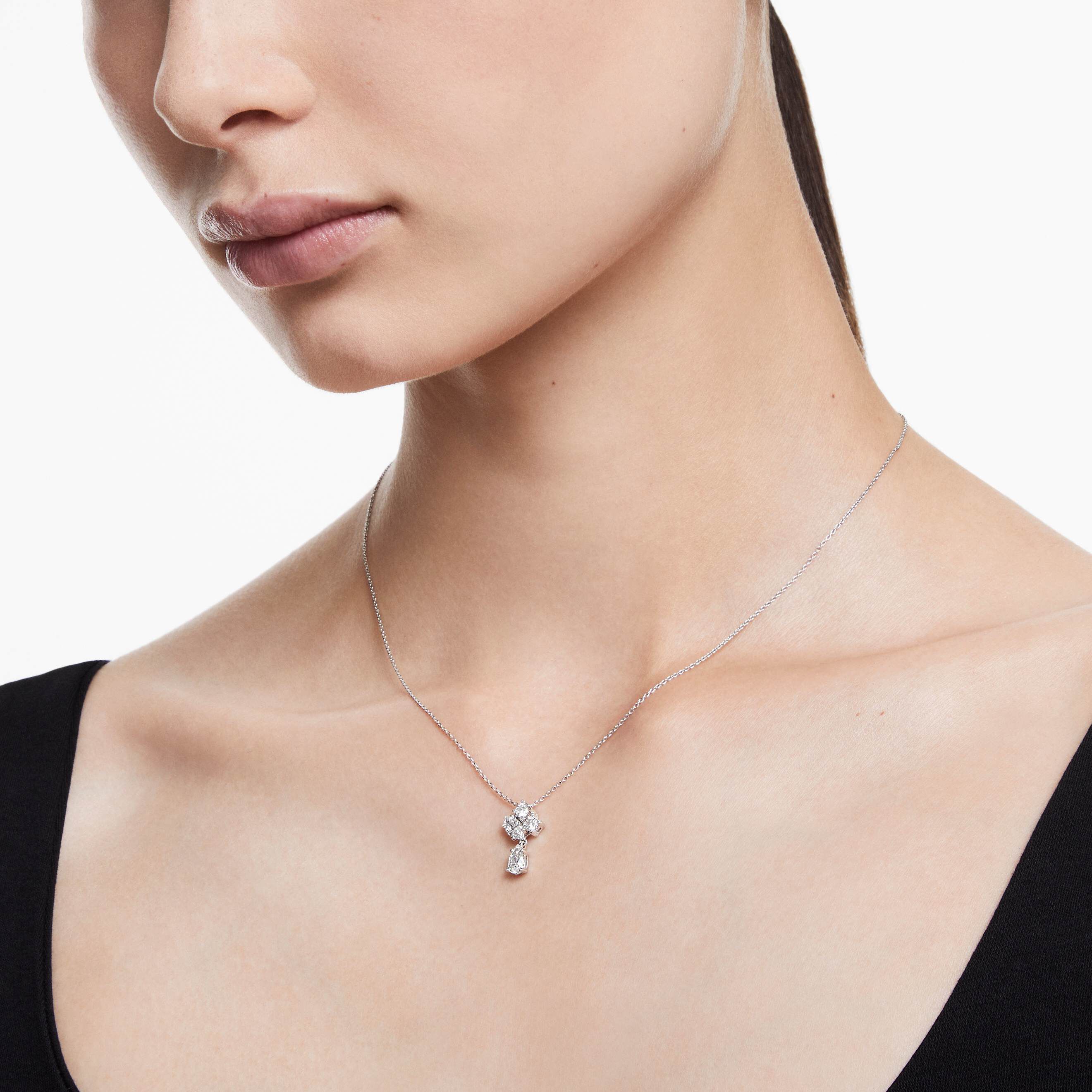 swarovski galaxy pendant  laboratory grown diamonds 1 ct tw  18k white gold