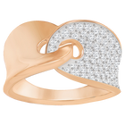 Guardian Ring, White, Rose-gold tone plated