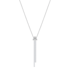 Lifelong Y Pendant, White, Rhodium Plating