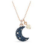 swarovski sublima pendant crystal pearl moon multicolored rose gold tone plated