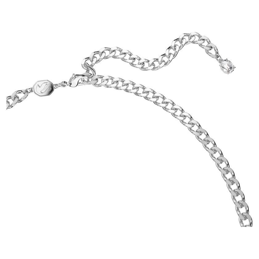 swarovski imber necklace  mixed cuts  white  rhodium plated