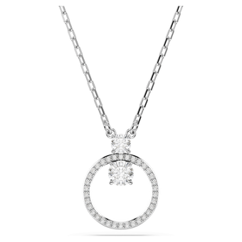 swarovski constella pendant pav round cut white rhodium plated