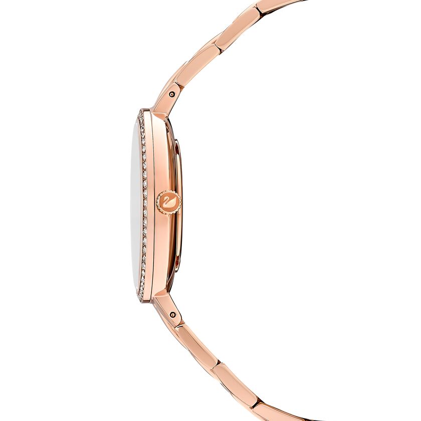 Cosmopolitan Watch, Metal bracelet, Black, Rose-gold tone PVD