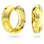 swarovski lucent hoop earrings yellow
