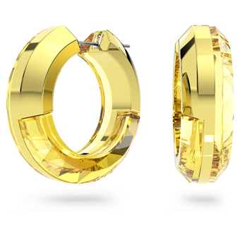 swarovski lucent hoop earrings  yellow