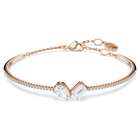 swarovski mesmera bangle mixed cuts white rose gold tone plated