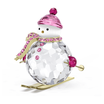 swarovski holiday cheers dulcis snowman pink
