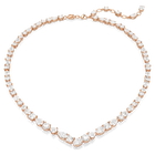 swarovski mesmera necklace mixed cuts white rose gold tone plated