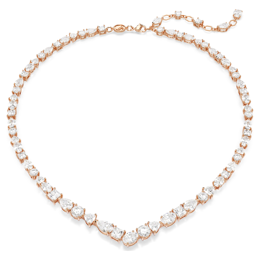 swarovski mesmera necklace  mixed cuts  white  rose gold tone plated