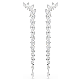 swarovski mesmera earrings  marquise cut  white  rhodium plated