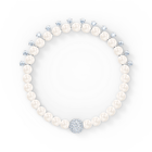 Treasure Pearl Bracelet, White, Rhodium plated