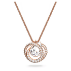 swarovski generation pendant white rose gold tone plated