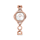 Crystal Flower Watch, Metal bracelet, Rose gold tone, Rose-gold tone PVD