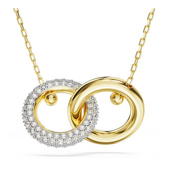 swarovski dextera pendant interlocking loop white gold tone plated