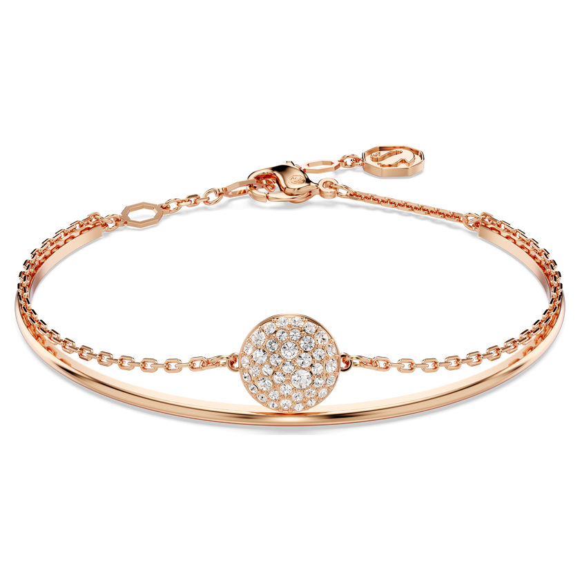 swarovski sublima bangle  white  rose gold tone plated