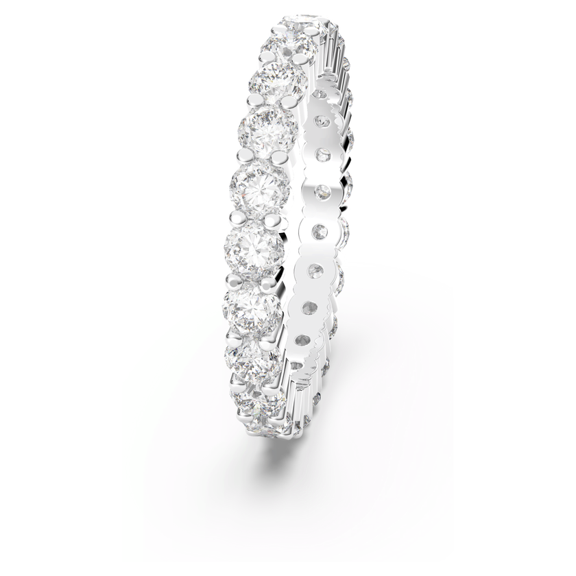 swarovski matrix vittore ring  round cut  white  rhodium plated