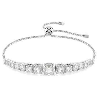 swarovski matrix bracelet gradient of round cuts white rhodium plated