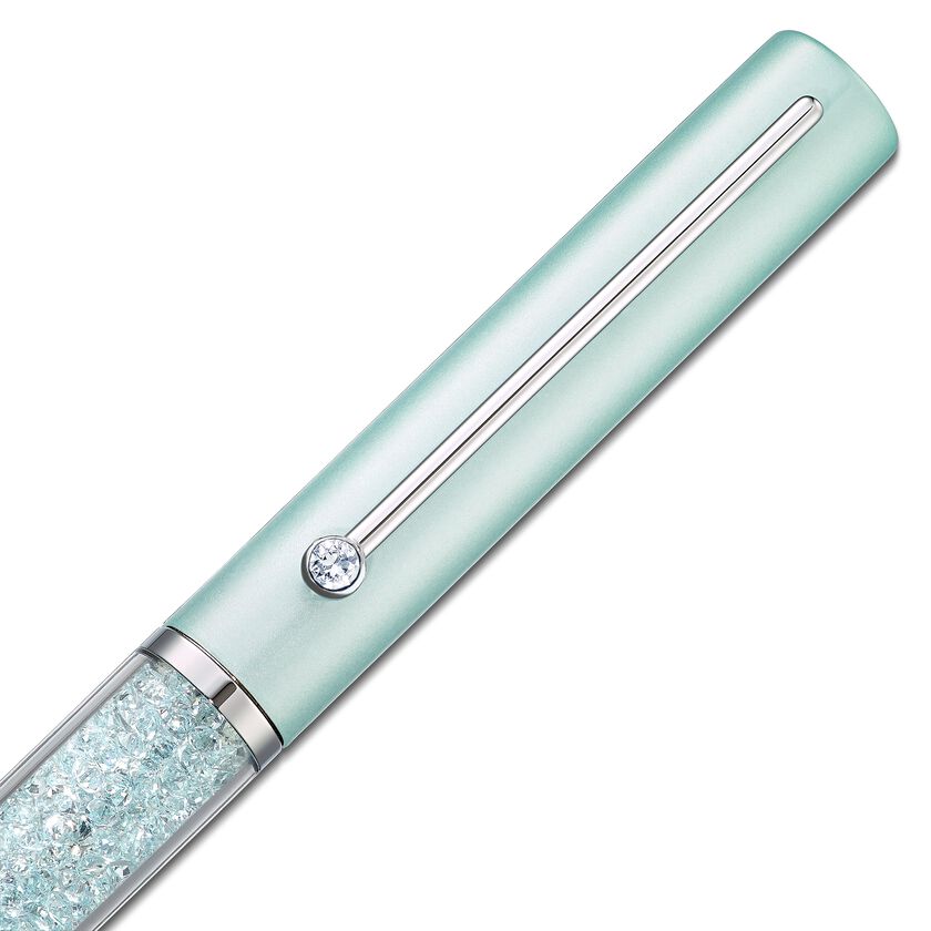 Crystalline Gloss Ballpoint Pen, Green, Chrome plated