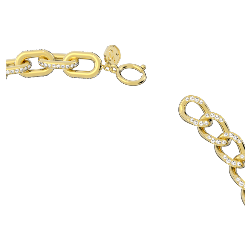swarovski dextera necklace   small  pav  crystal  gold tone plated