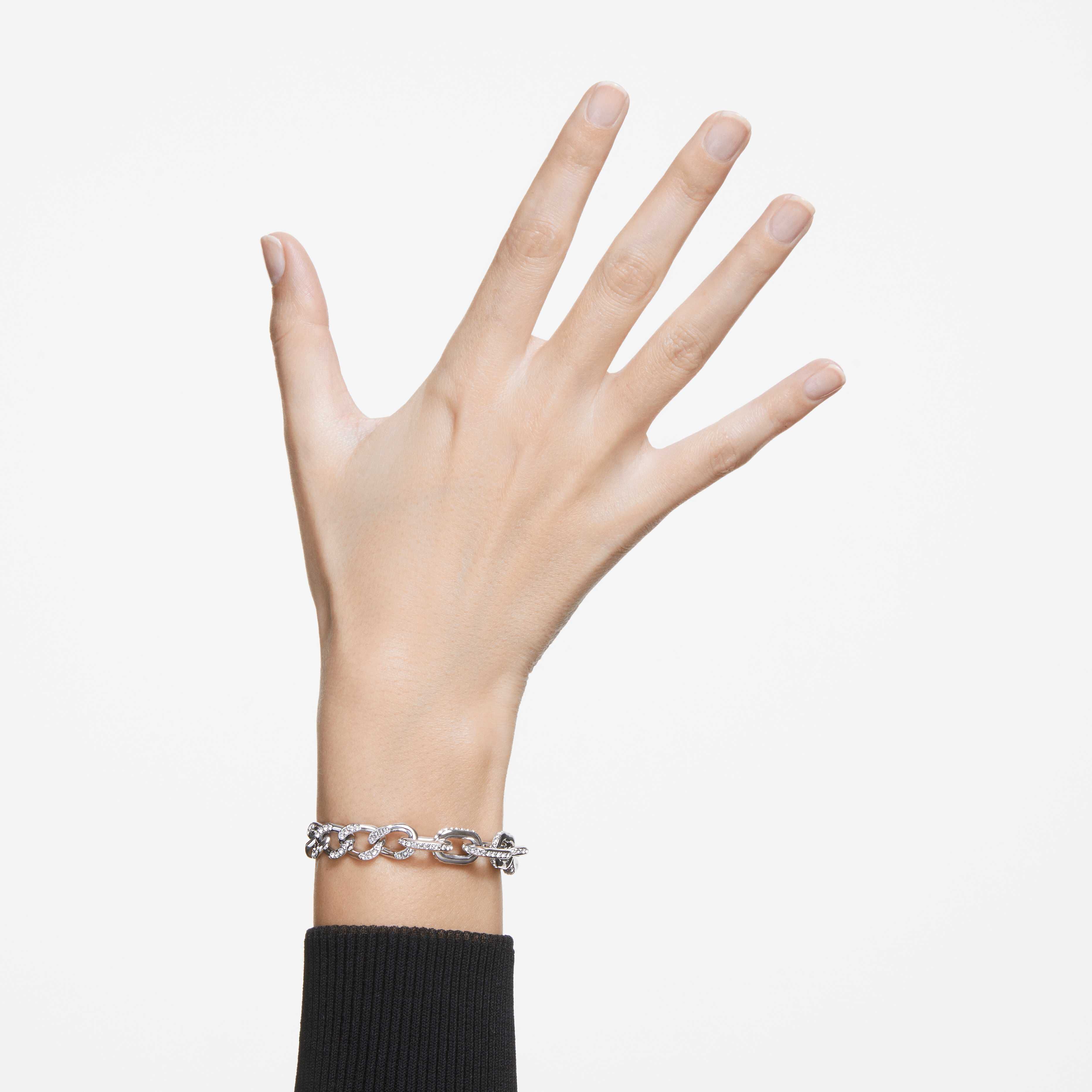 swarovski dextera bracelet  pav   white  rhodium plated