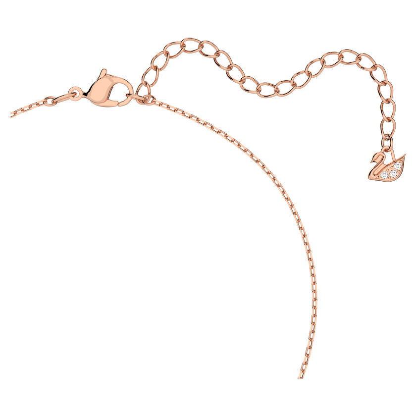 swarovski una set  mixed cuts  clover  pink  rose gold tone plated