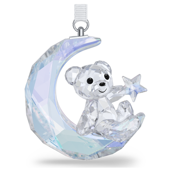swarovski kris bear  moon ornament