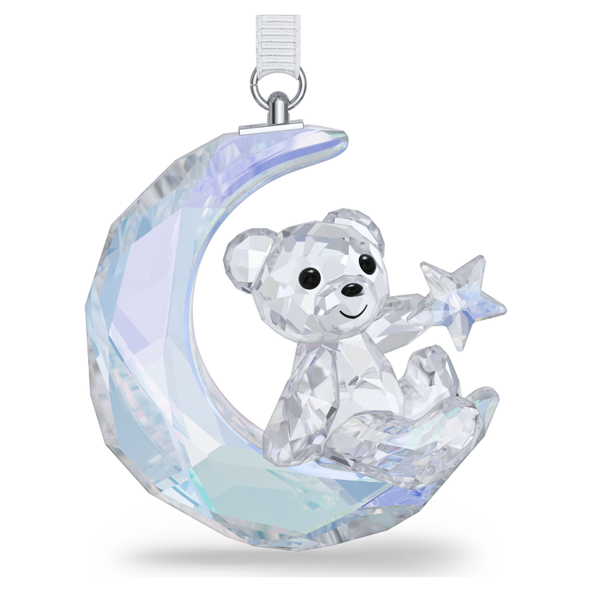 swarovski kris bear  moon ornament