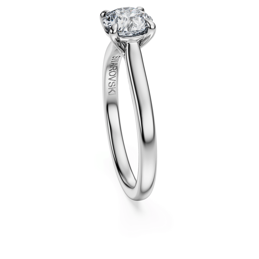 swarovski eternity solitaire ring  lab grown diamonds 1 ct tw  round shape  18k white gold