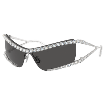 swarovski sunglasses  mask  silver tone